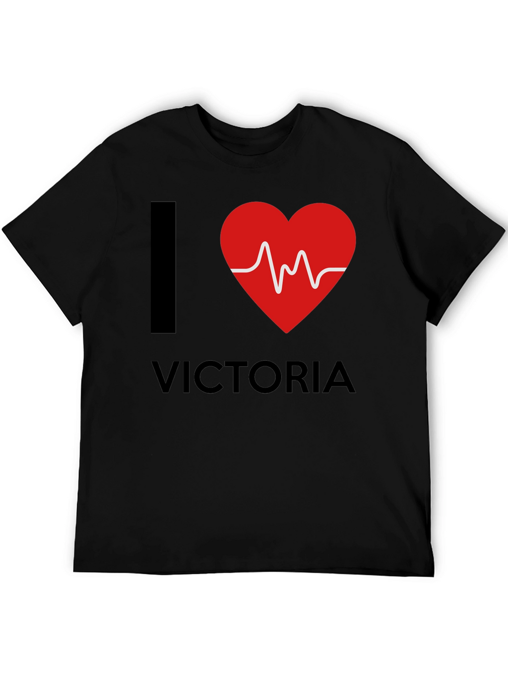 I Love Victoria T-Shirt - Black Novelty Tee
