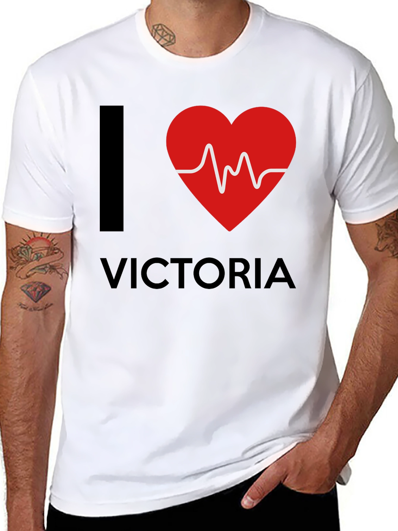 I Love Victoria T-Shirt - Black Novelty Tee