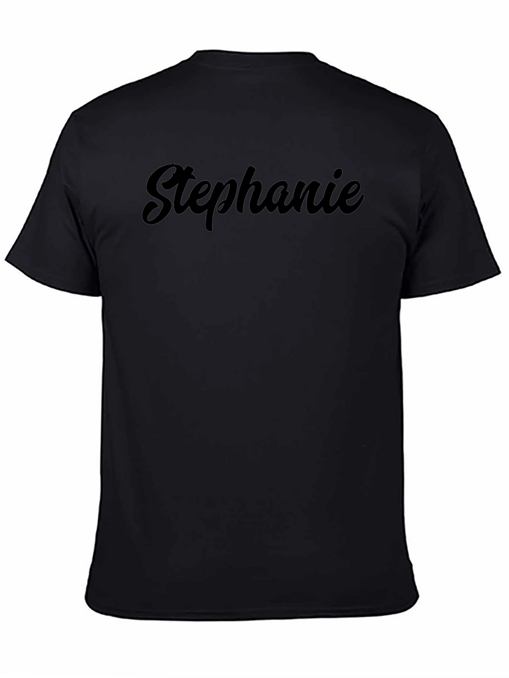 Stephanie Custom Name Black T-Shirt
