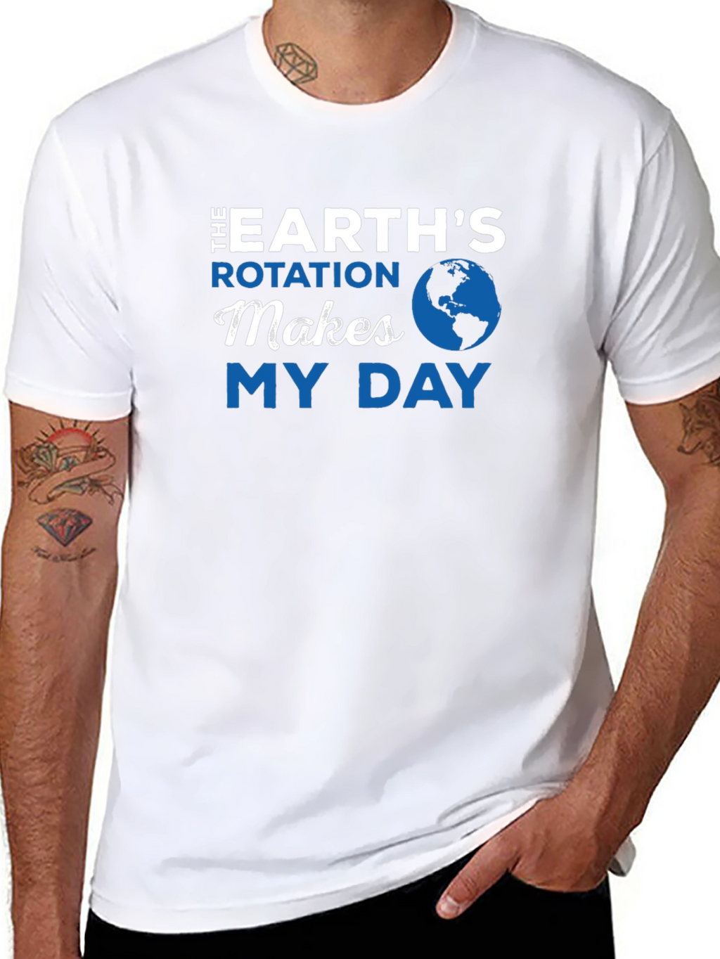 Earths Rotation Graphic T-Shirt - Science Humor Tee