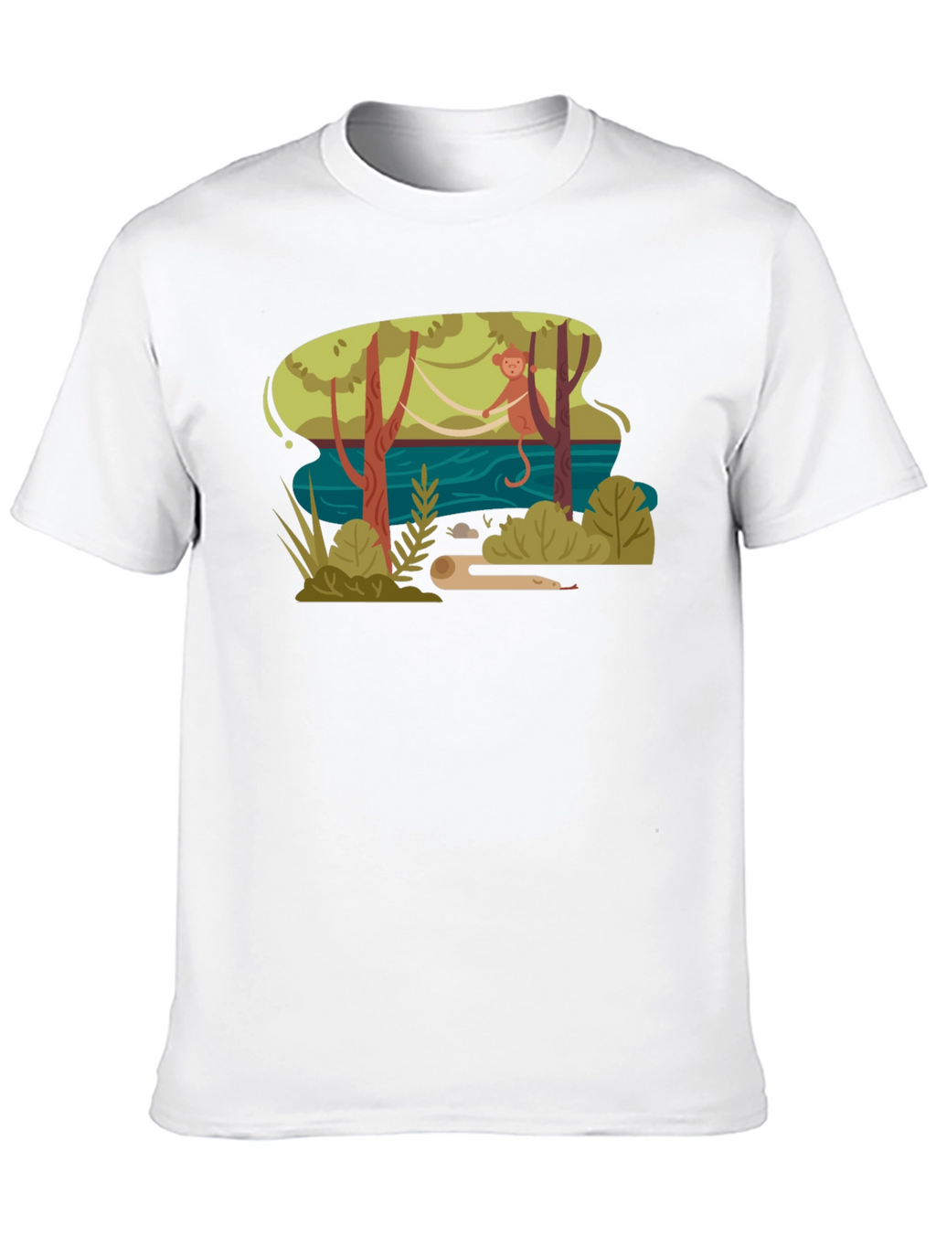 Jungle Monkey Graphic Tee - Unisex Black T-Shirt