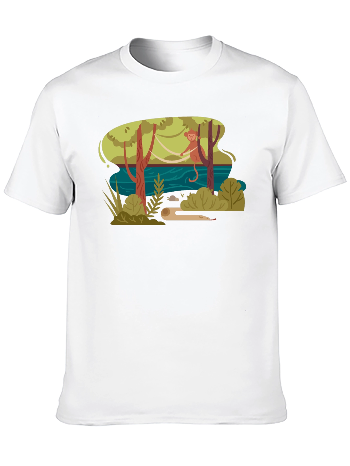 Jungle Monkey Graphic Tee - Unisex Black T-Shirt