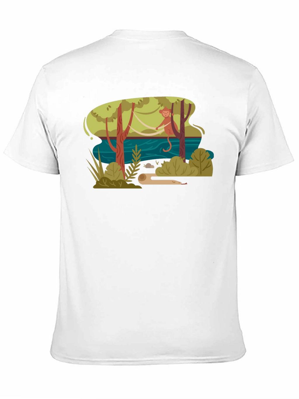 Jungle Monkey Graphic Tee - Unisex Black T-Shirt
