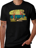 Jungle Monkey Graphic Tee - Unisex Black T-Shirt