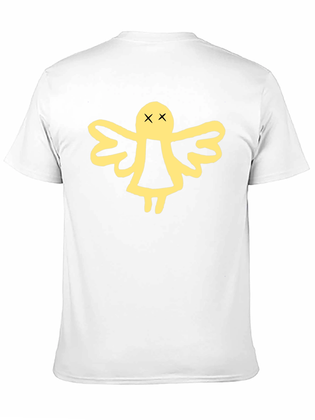 Black T-Shirt with Angel Graphic