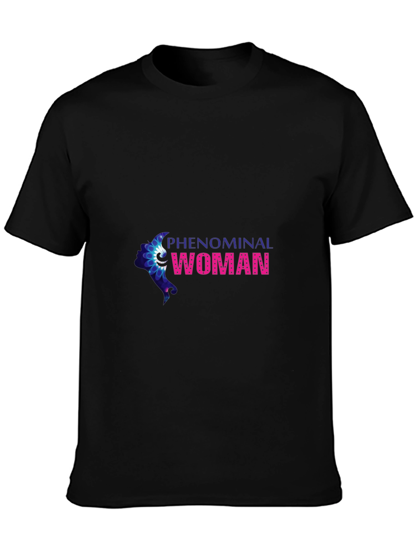 Phenomenal Woman Graphic Print Black Tee