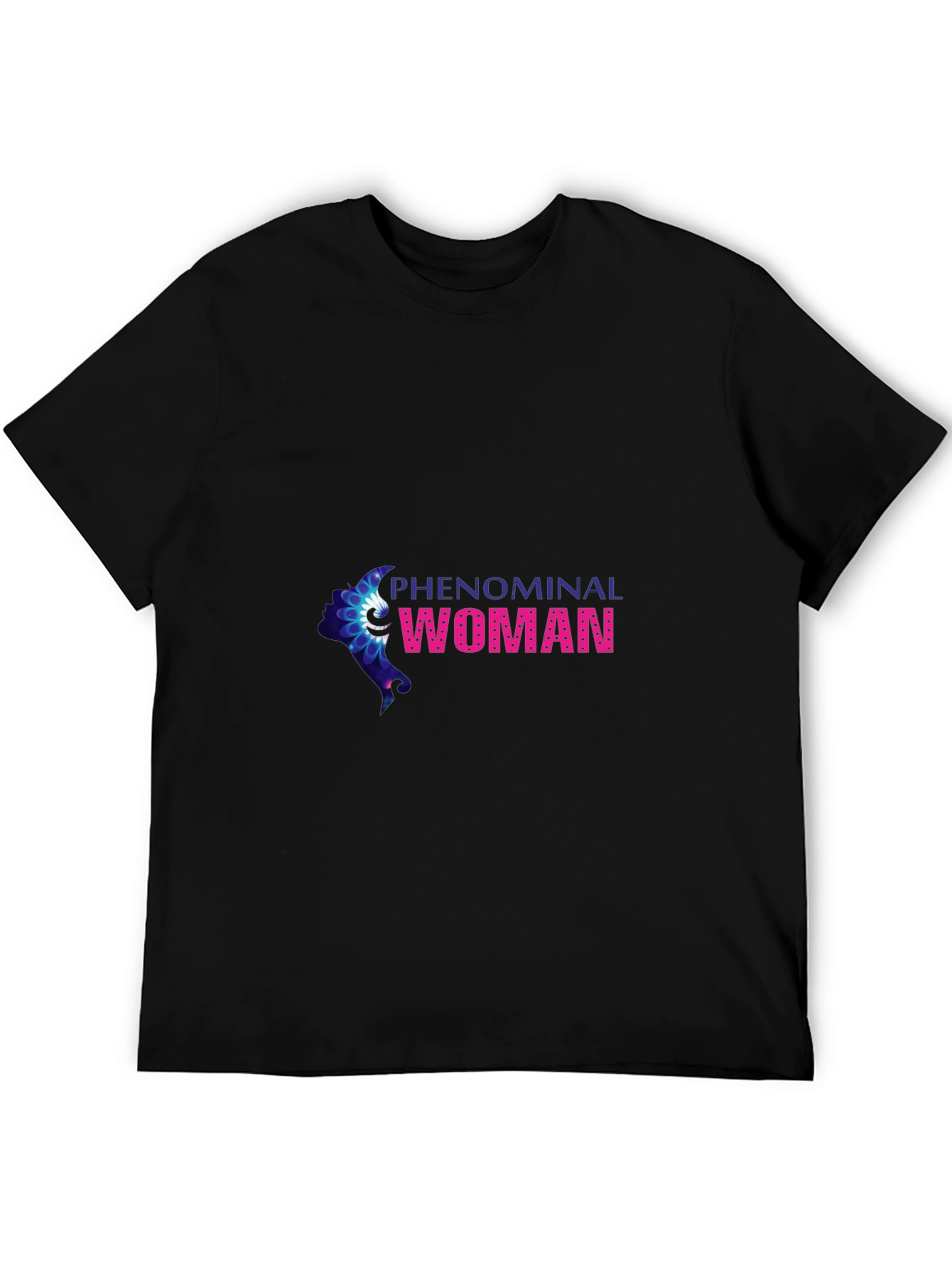 Phenomenal Woman Graphic Print Black Tee
