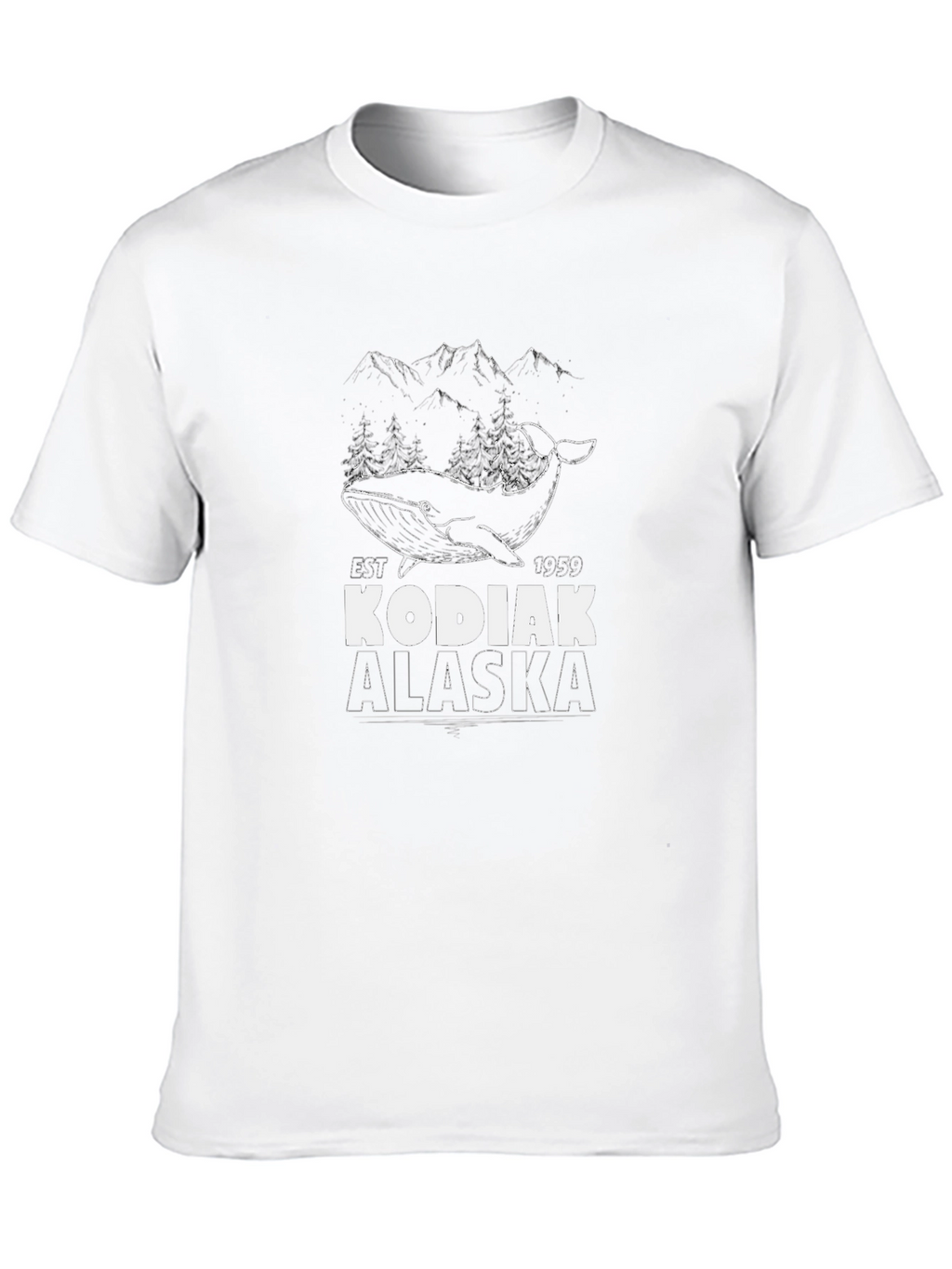 Kodiak Alaska Whale Graphic T-Shirt