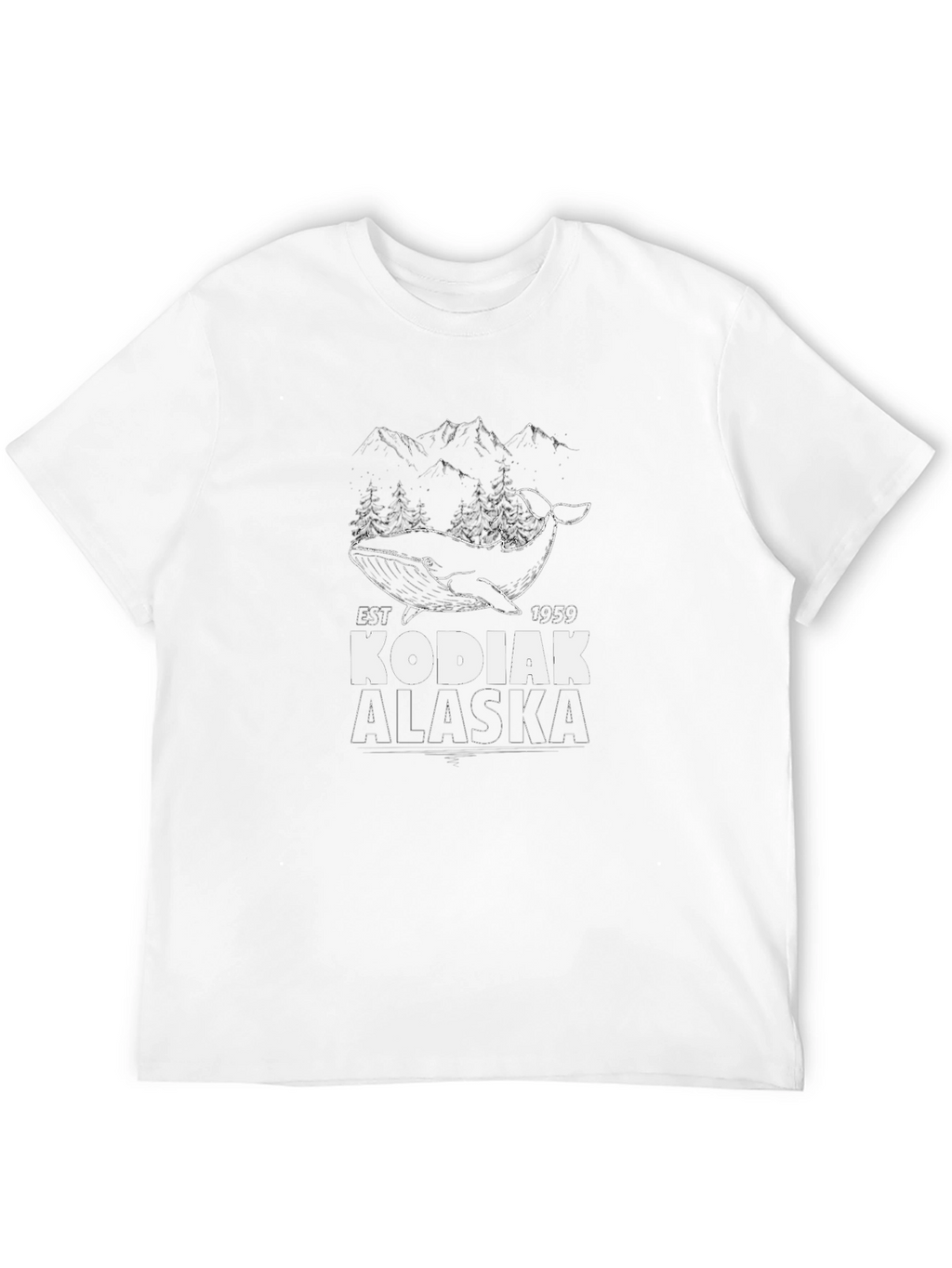 Kodiak Alaska Whale Graphic T-Shirt