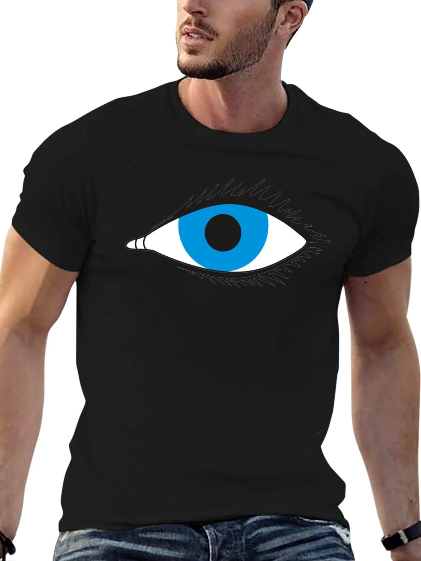 Eye Graphic Black T-Shirt - Stylish & Unique