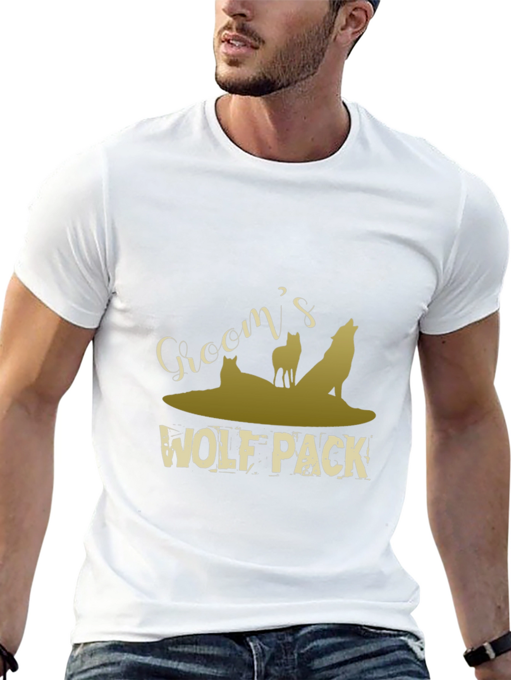 Grooms Wolf Pack Graphic T-Shirt