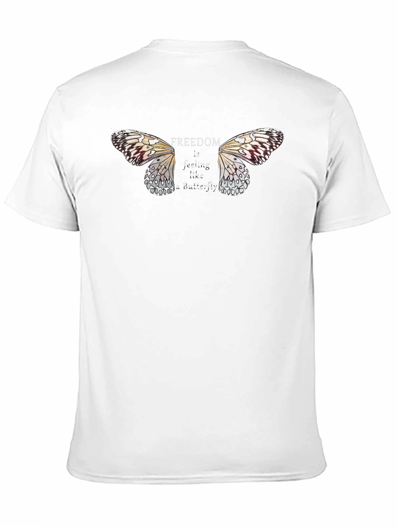 Freedom Butterfly Graphic Tee - Black Unisex T-Shirt