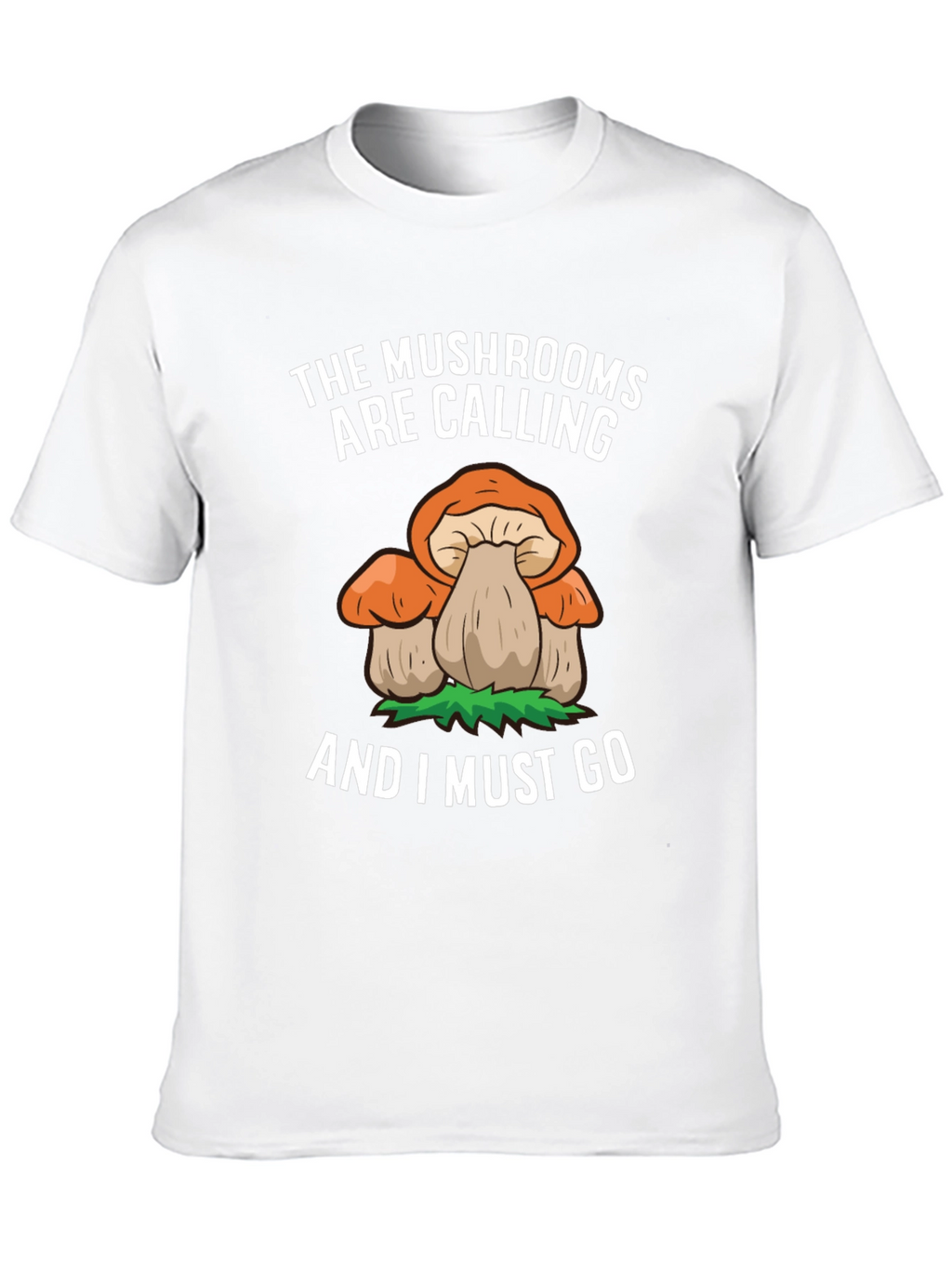 Mushroom Calling Tee - Nature Lovers Black T-Shirt