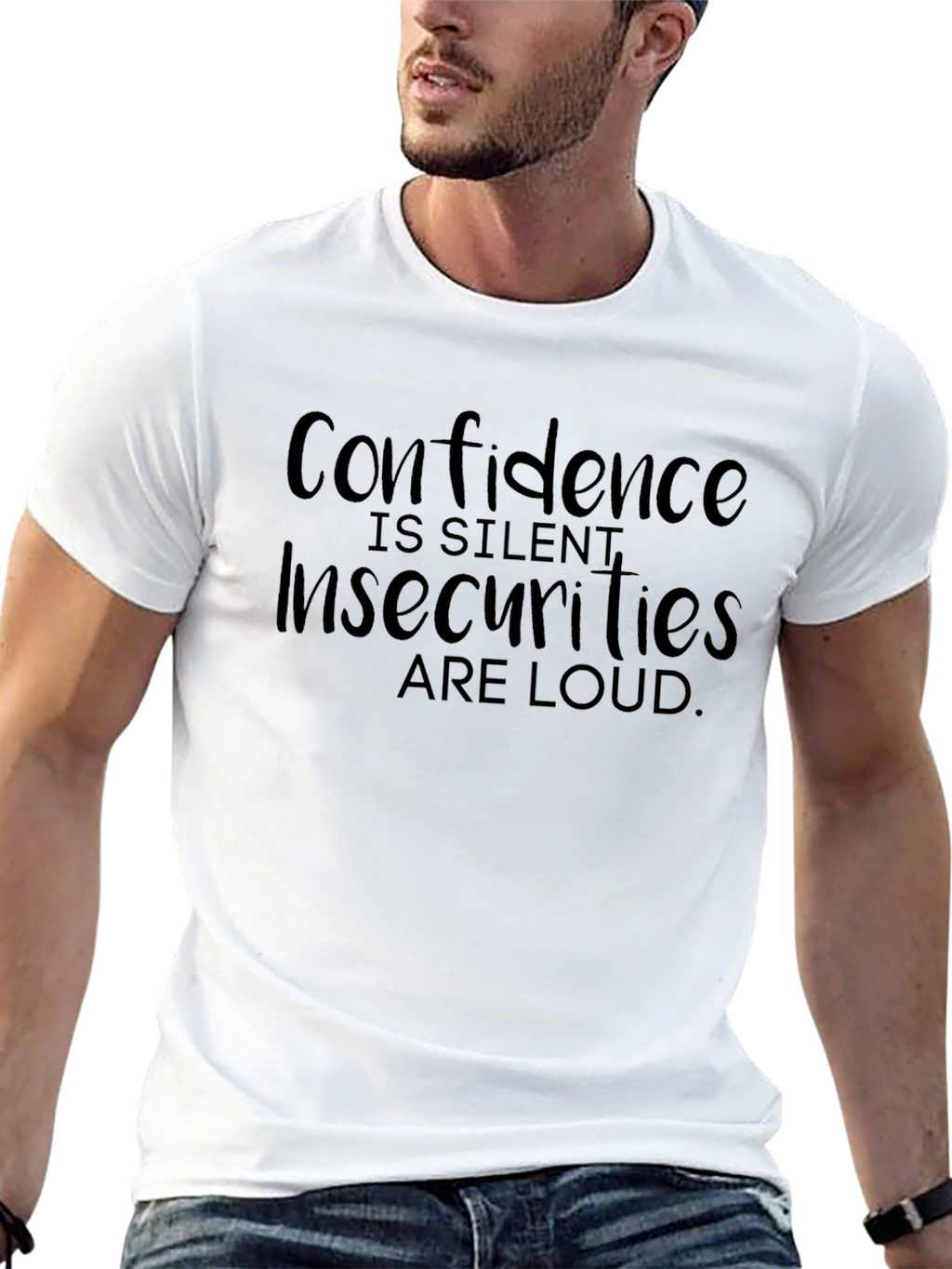 Confidence is Silent Graphic Tee - Stylish Statement Shirt