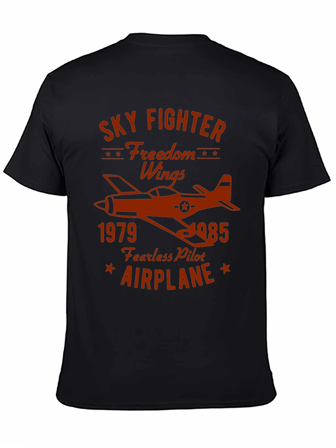 Sky Fighter Airplane Graphic Tee - Vintage Pilot T-Shirt