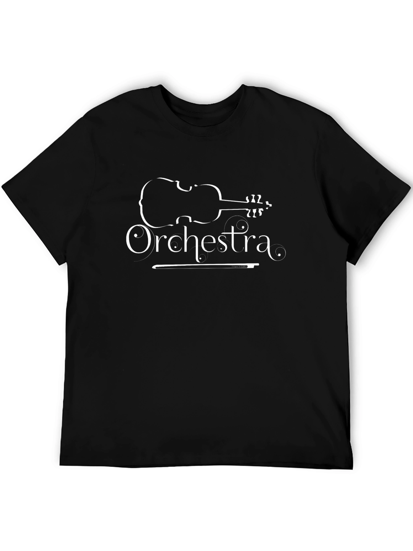 Orchestra Violin Graphic T-Shirt - Black Cotton Tee