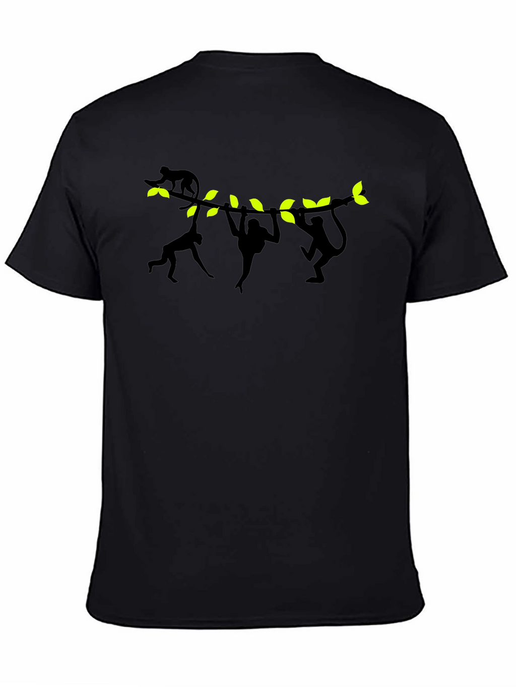 Monkeying Around Black Graphic T-Shirt