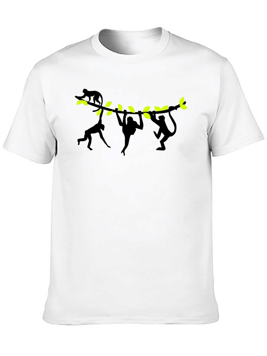 Monkeying Around Black Graphic T-Shirt