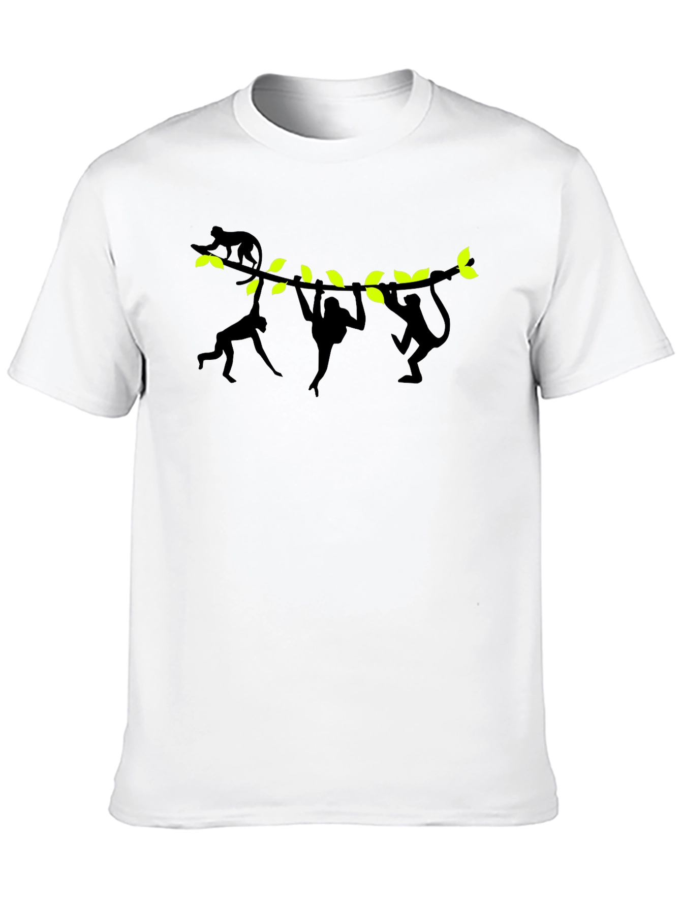 Monkeying Around Black Graphic T-Shirt