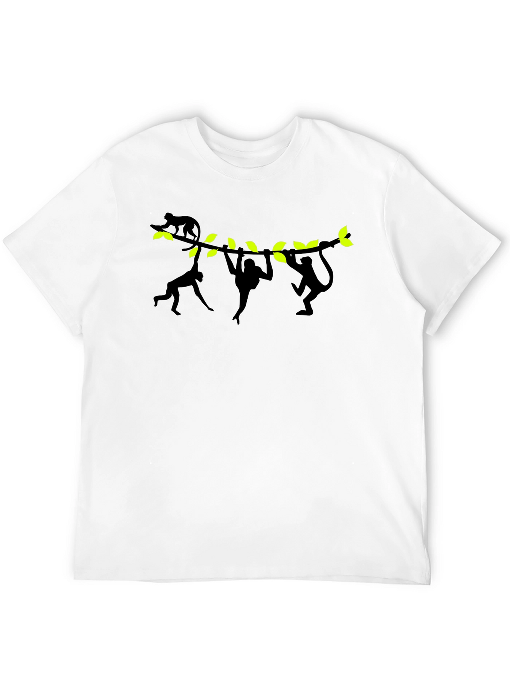 Monkeying Around Black Graphic T-Shirt