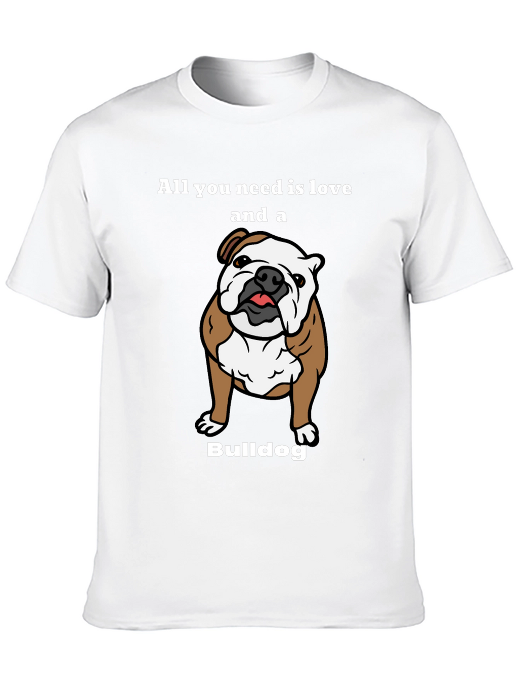 Bulldog Love T-Shirt - Cute Dog Graphic Tee