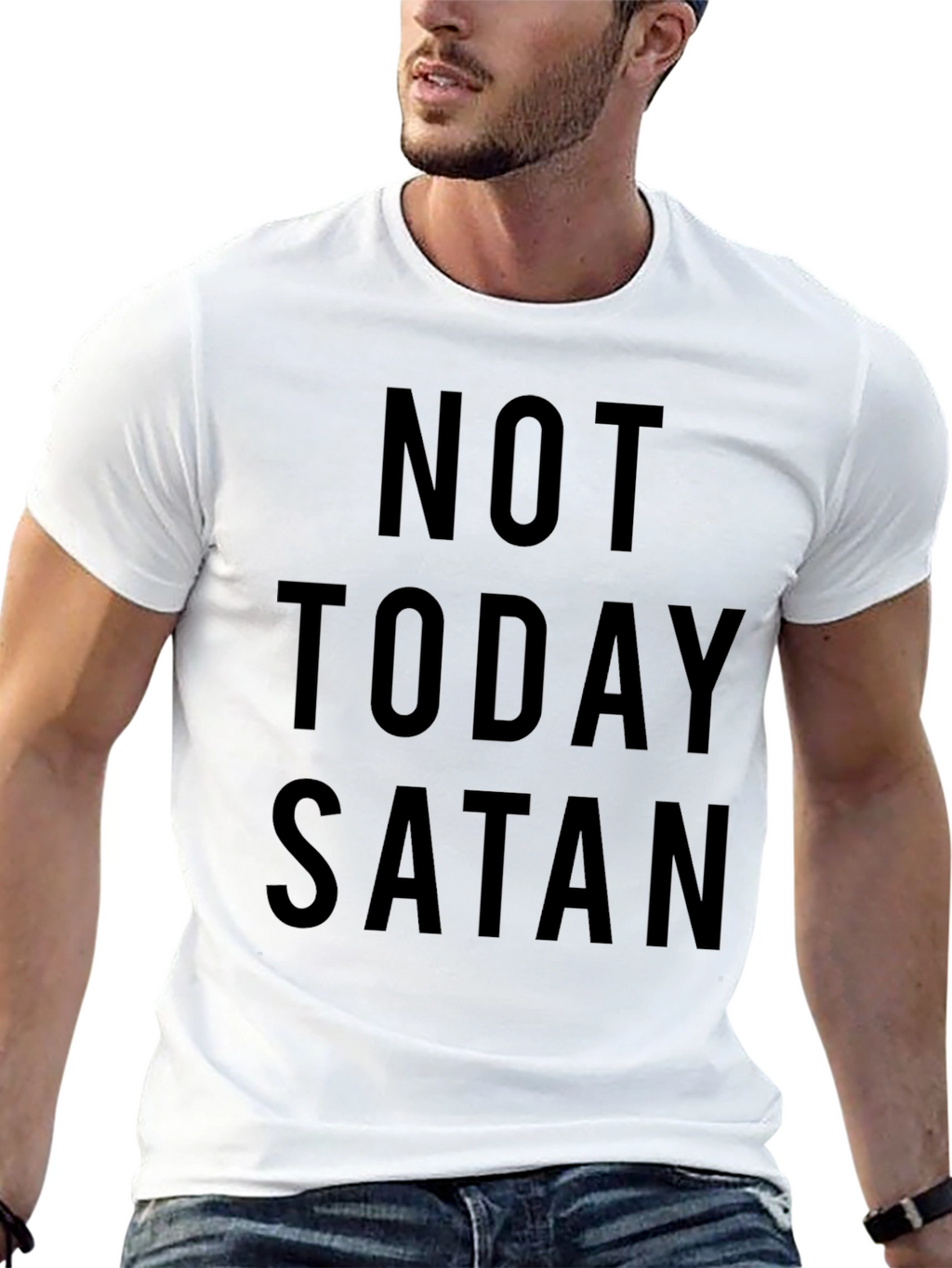 Not Today Satan T-Shirt - Classic Black Tee
