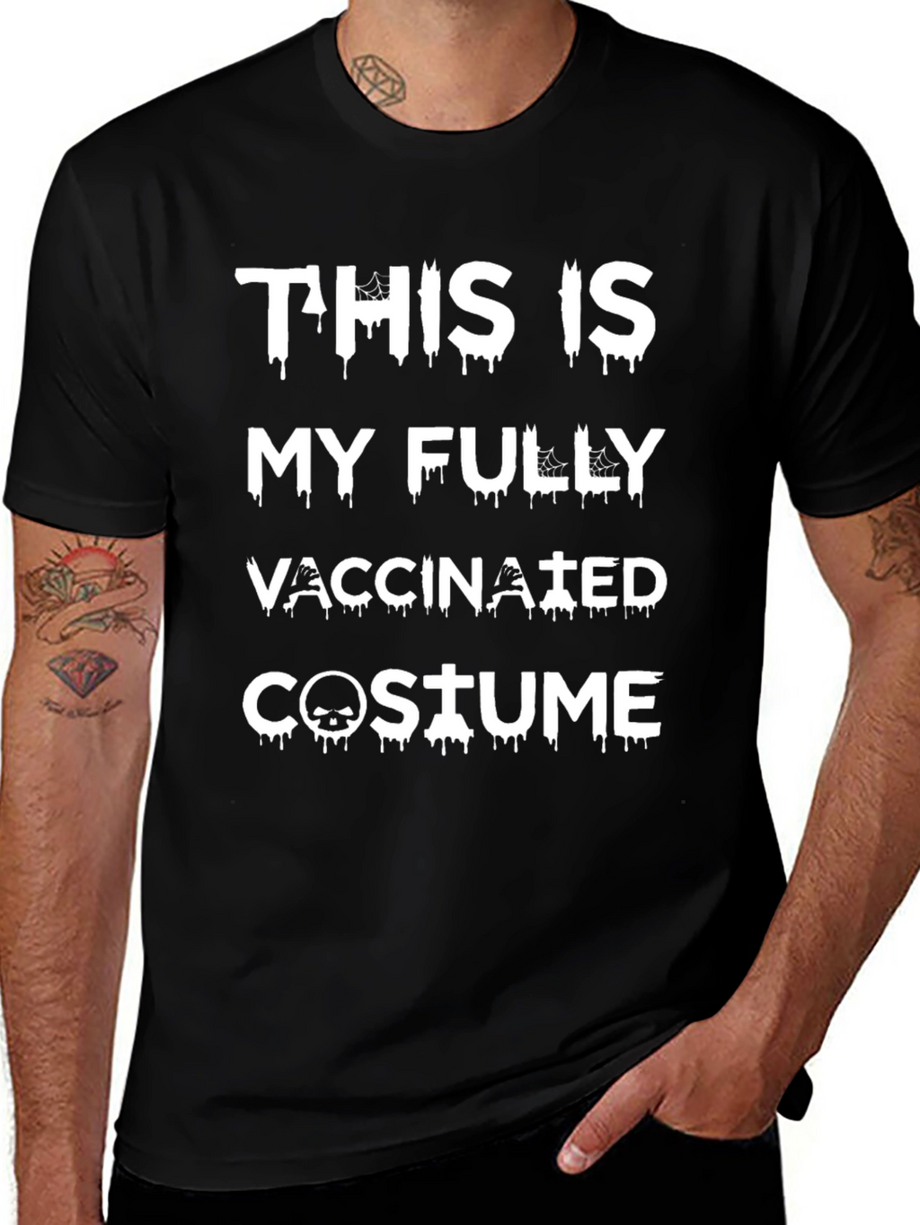 This Is My Fully Vaccinated Costume Black T-Shirt