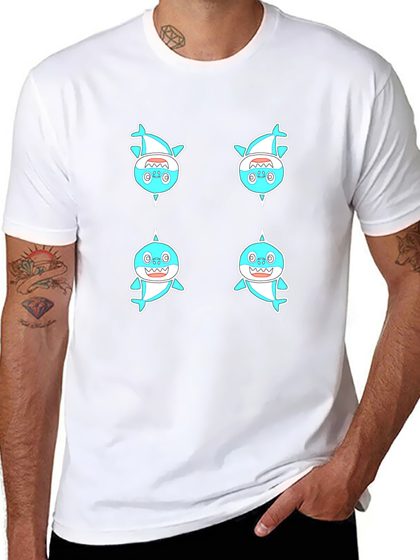 Baby Shark Graphic Tee - Mens Black T-Shirt