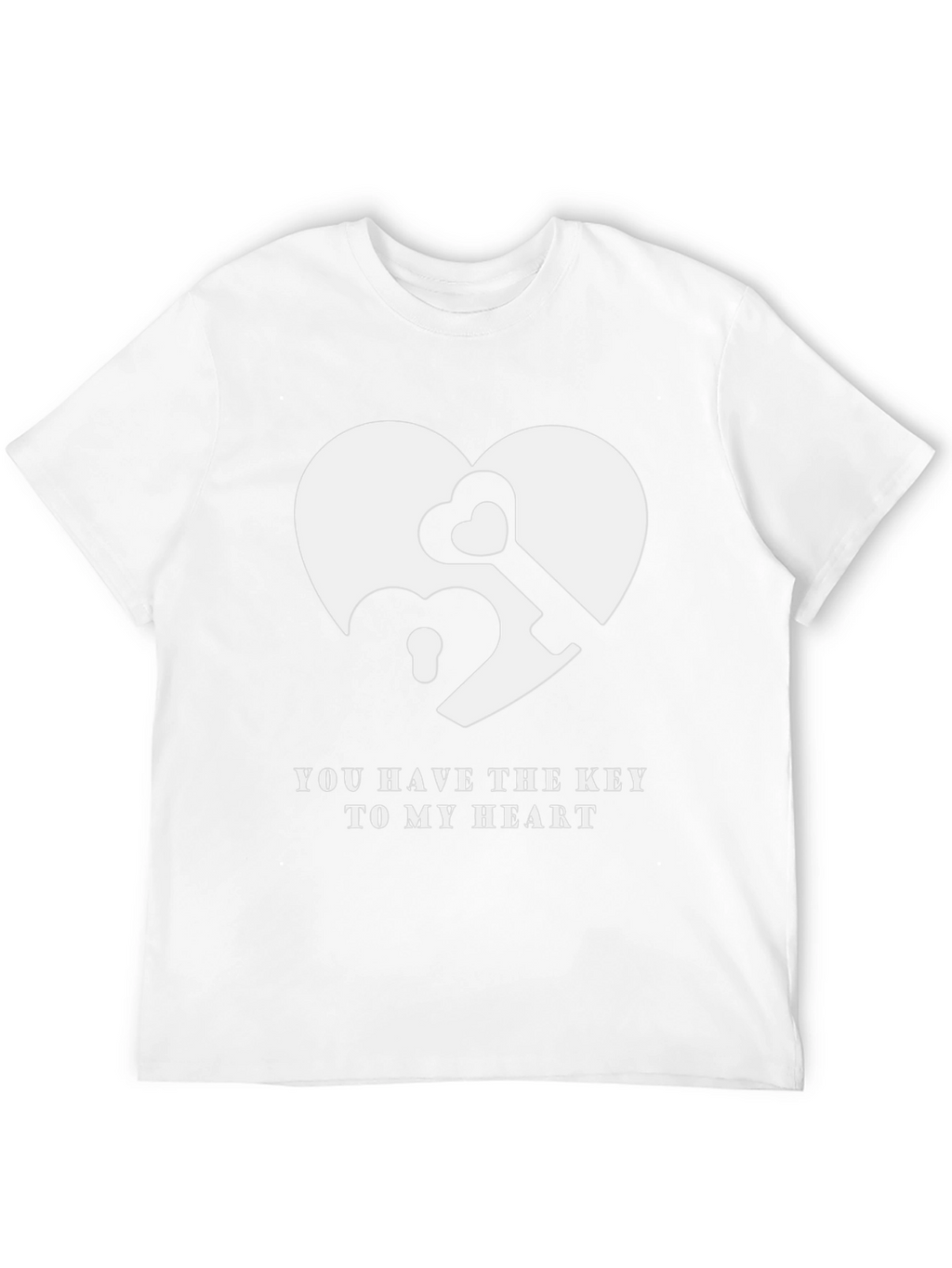 Heart Key Graphic T-Shirt - You Have the Key