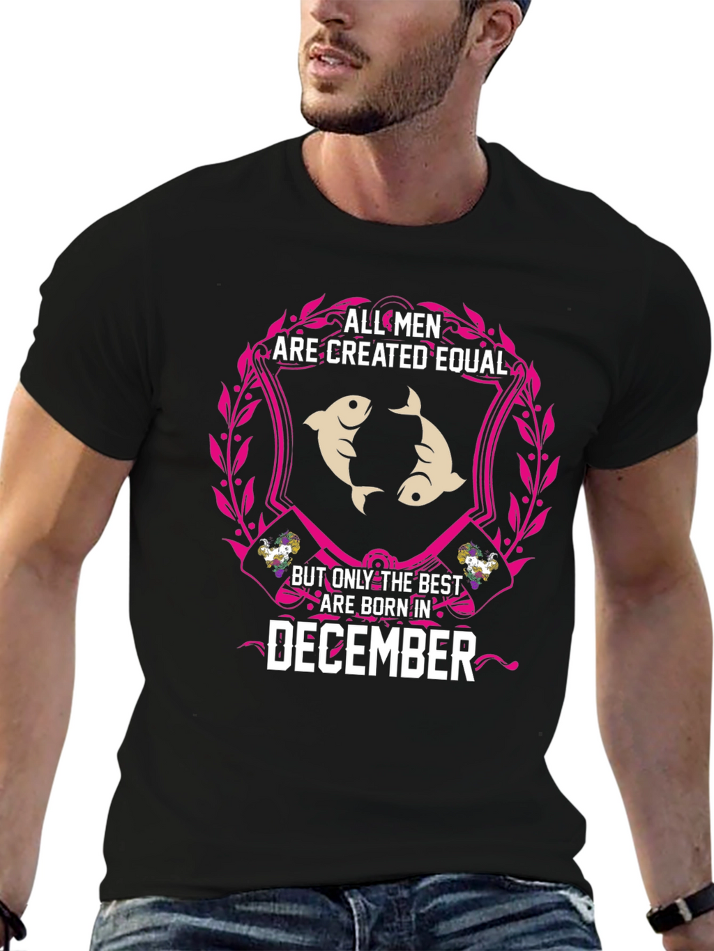 December Birthday Pisces Mens T-Shirt
