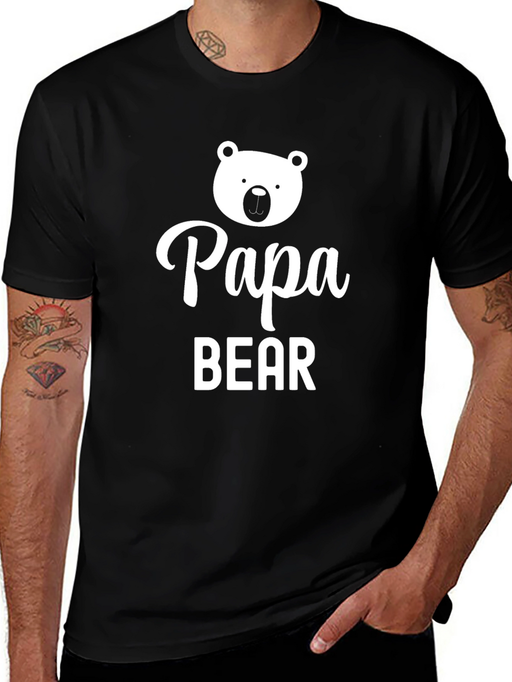 Papa Bear Graphic Tee - Fathers Day Shirt