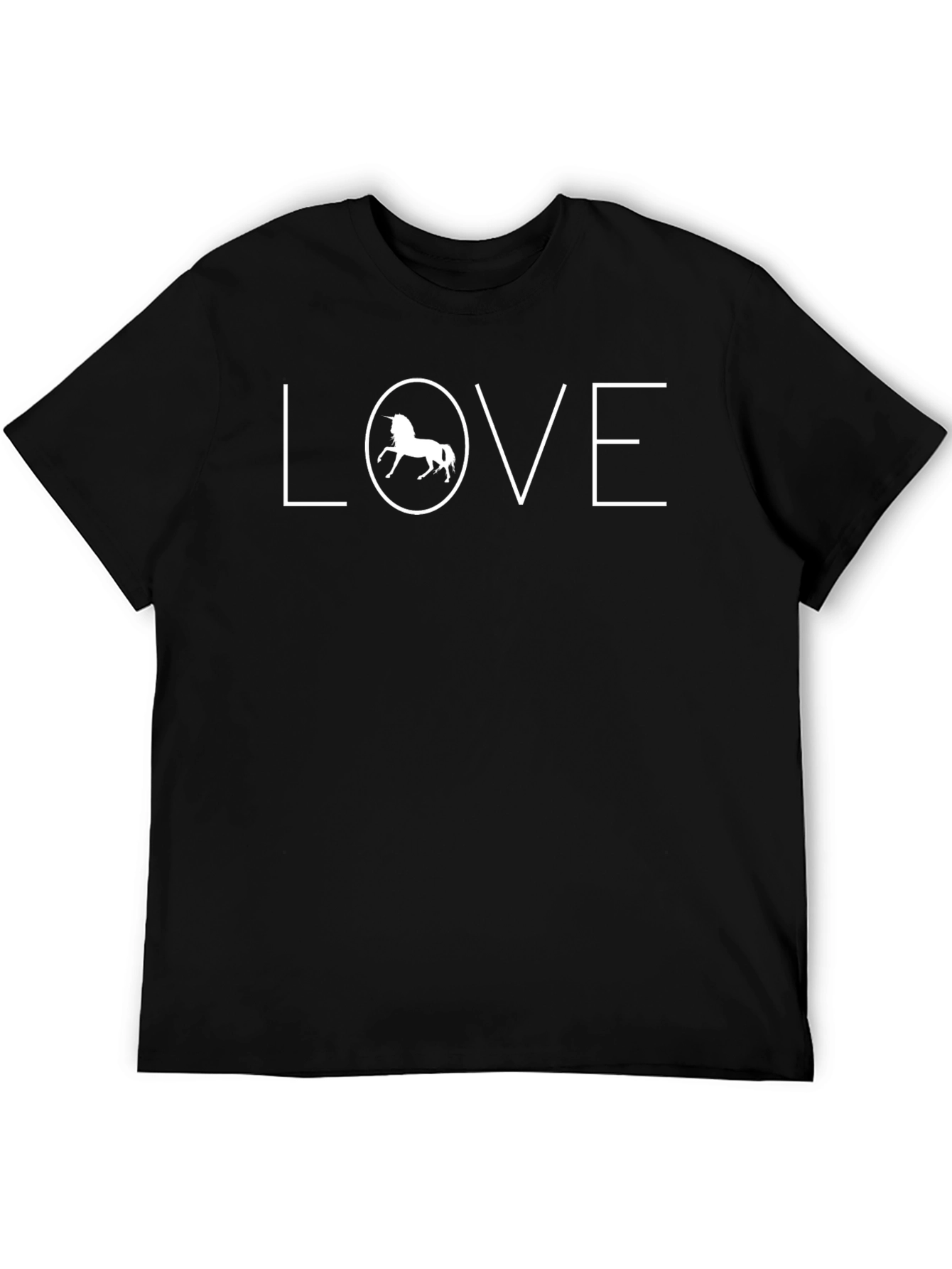 Unicorn Love Graphic T-Shirt - Black Tee