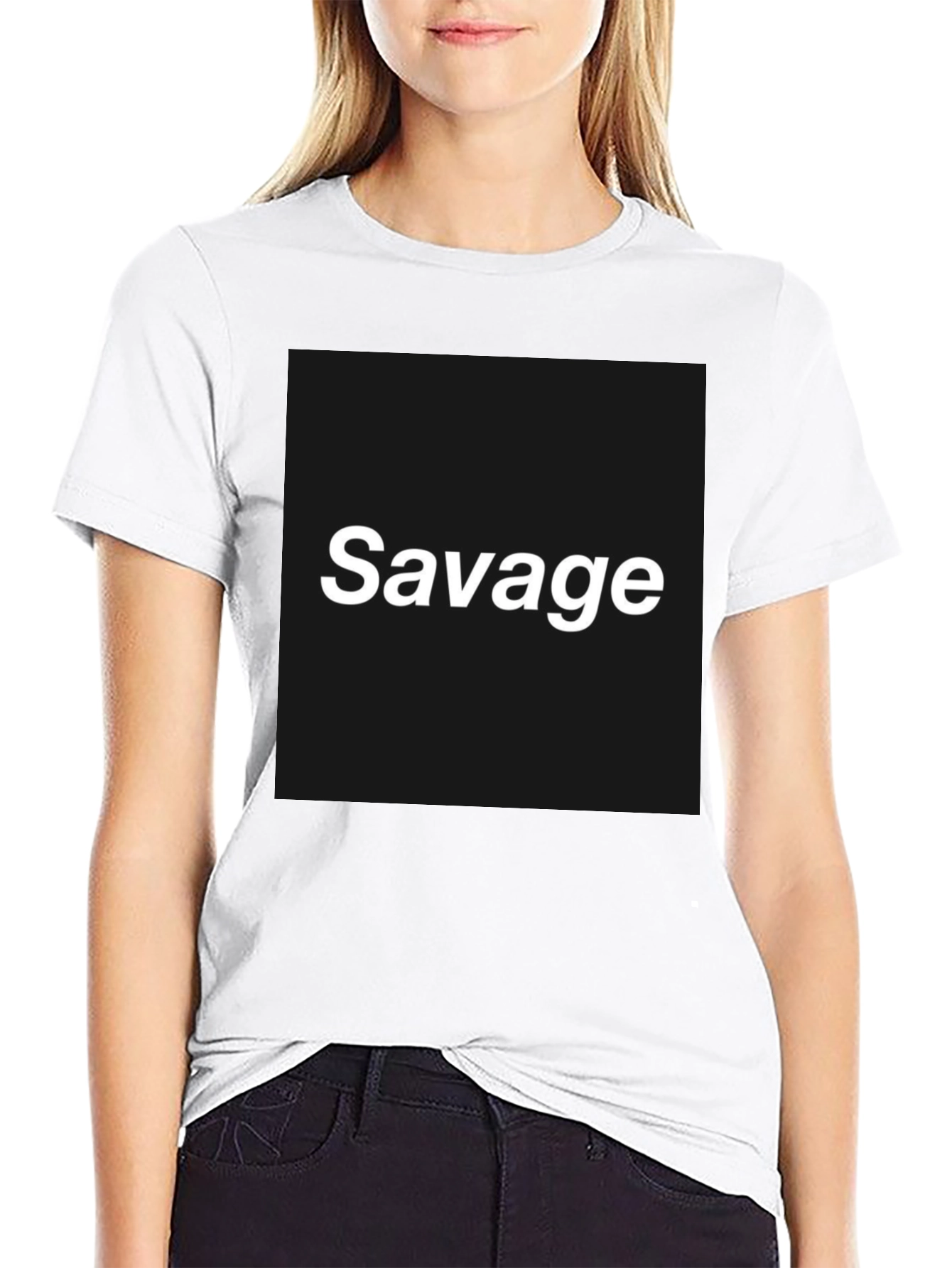 Savage Graphic Tee - Bold Black T-Shirt