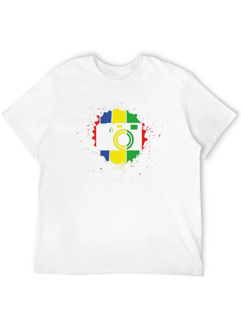 Retro Camera Graphic Tee - Black Cotton T-Shirt