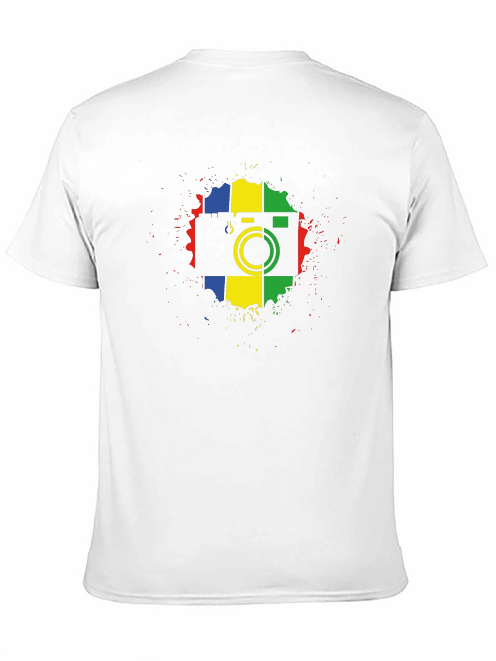 Retro Camera Graphic Tee - Black Cotton T-Shirt