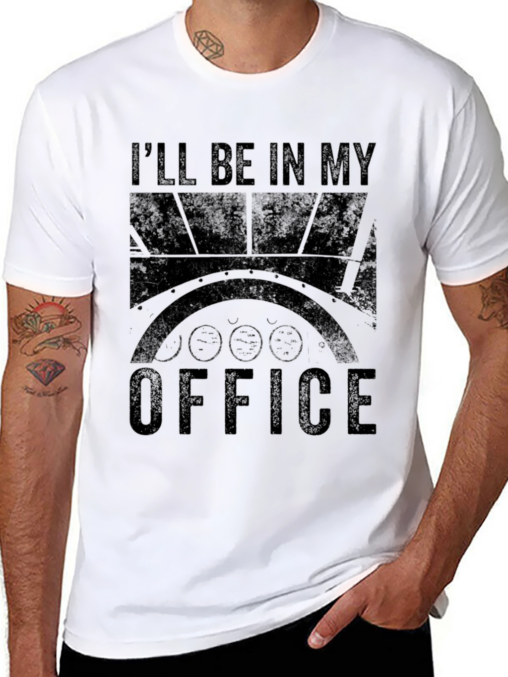 Ill Be In My Office Black Graphic Tee