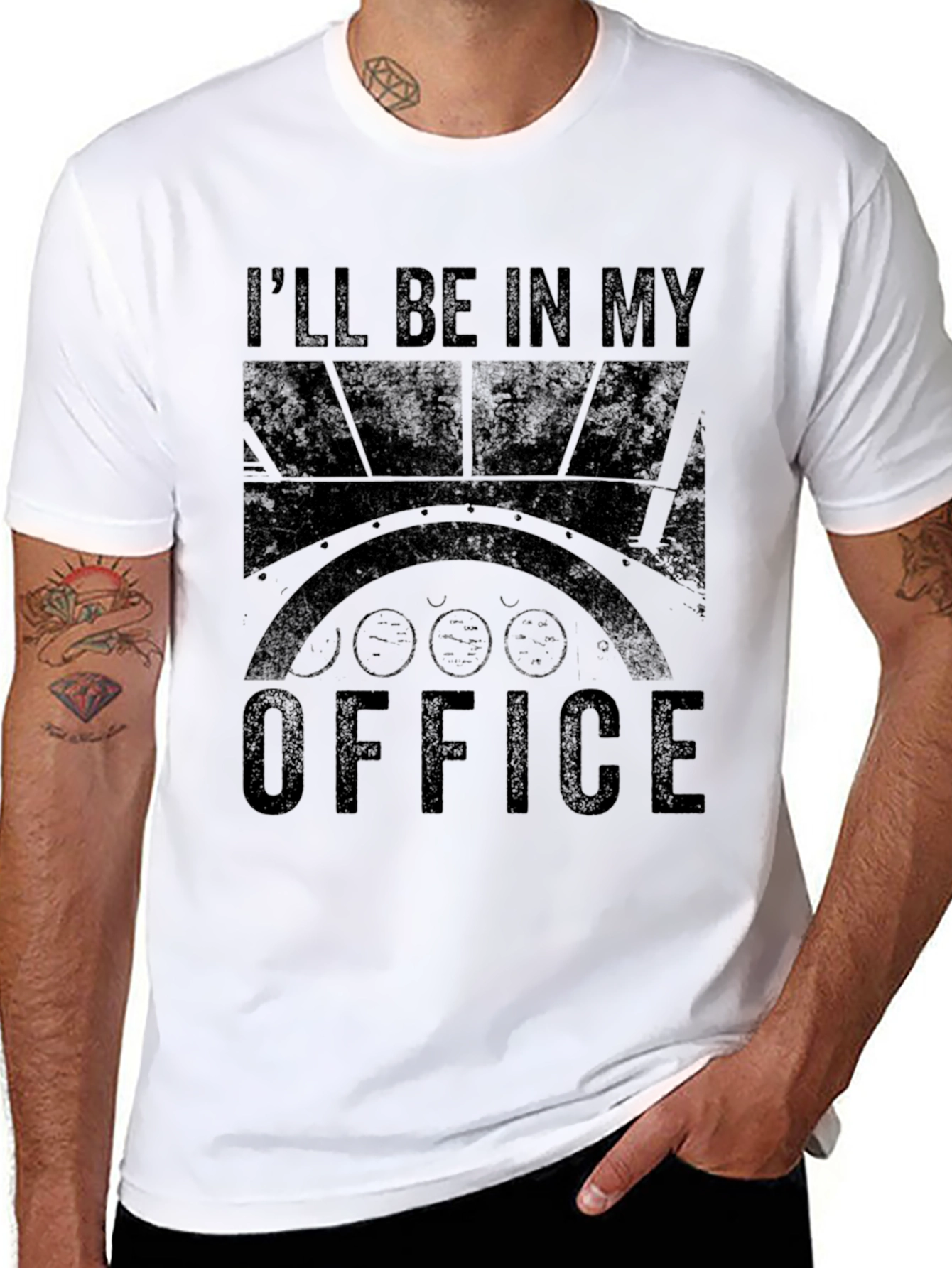 Ill Be In My Office Black Graphic Tee
