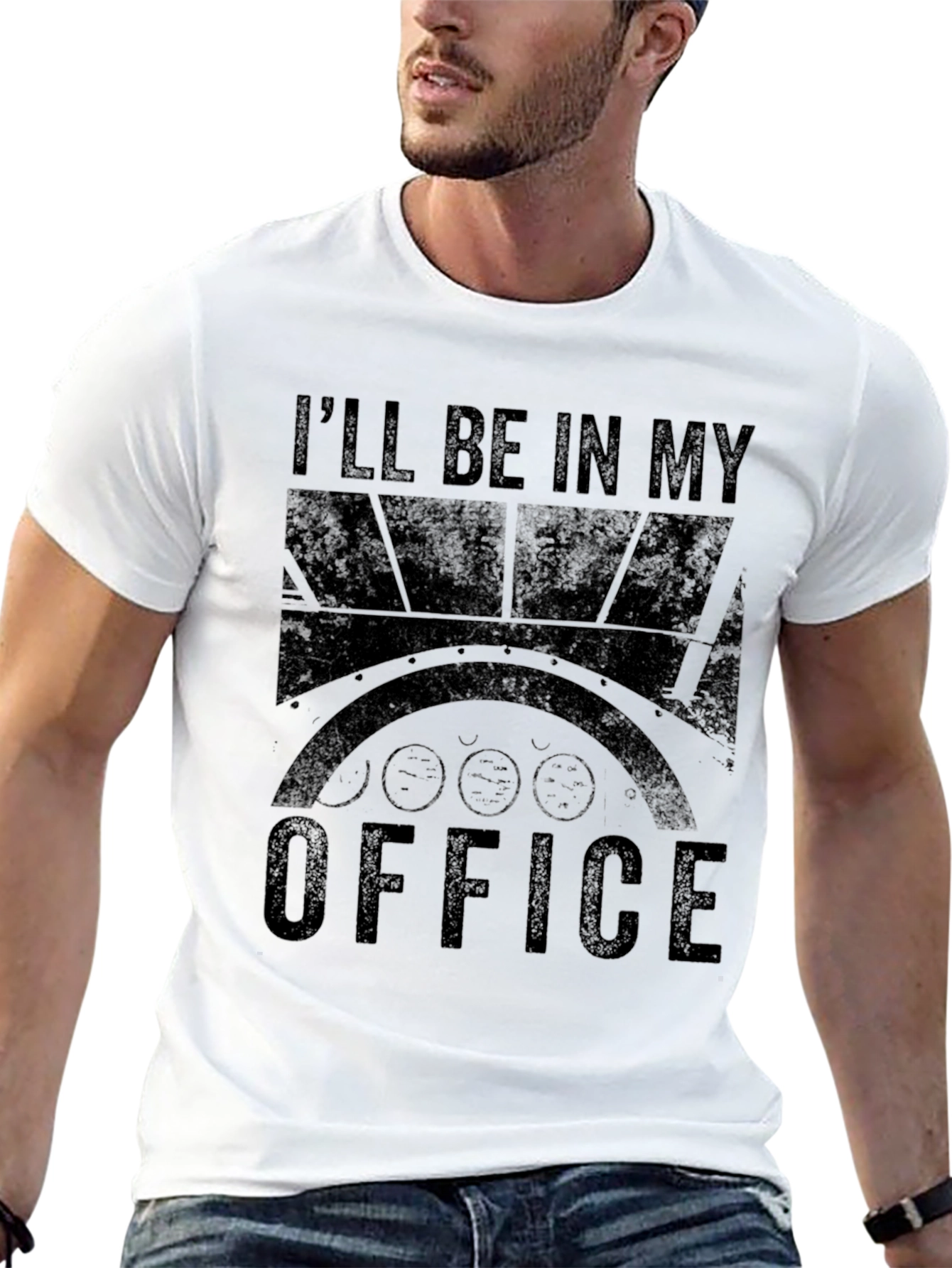 Ill Be In My Office Black Graphic Tee