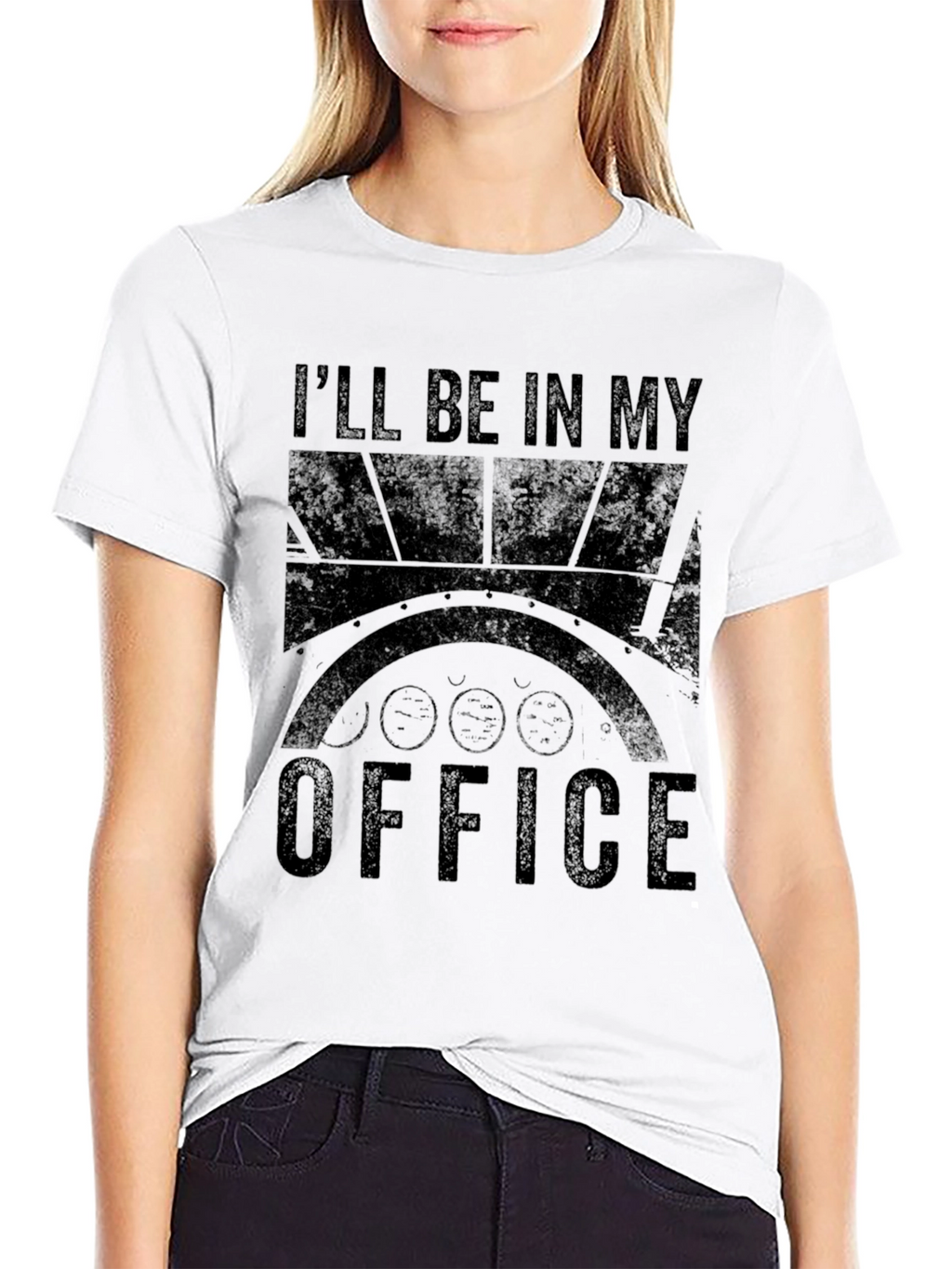 Ill Be In My Office Black Graphic Tee