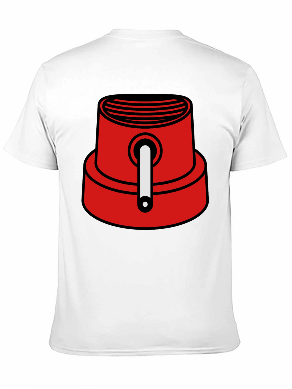 Red Spray Paint Cap Graphic Tee - Urban Style
