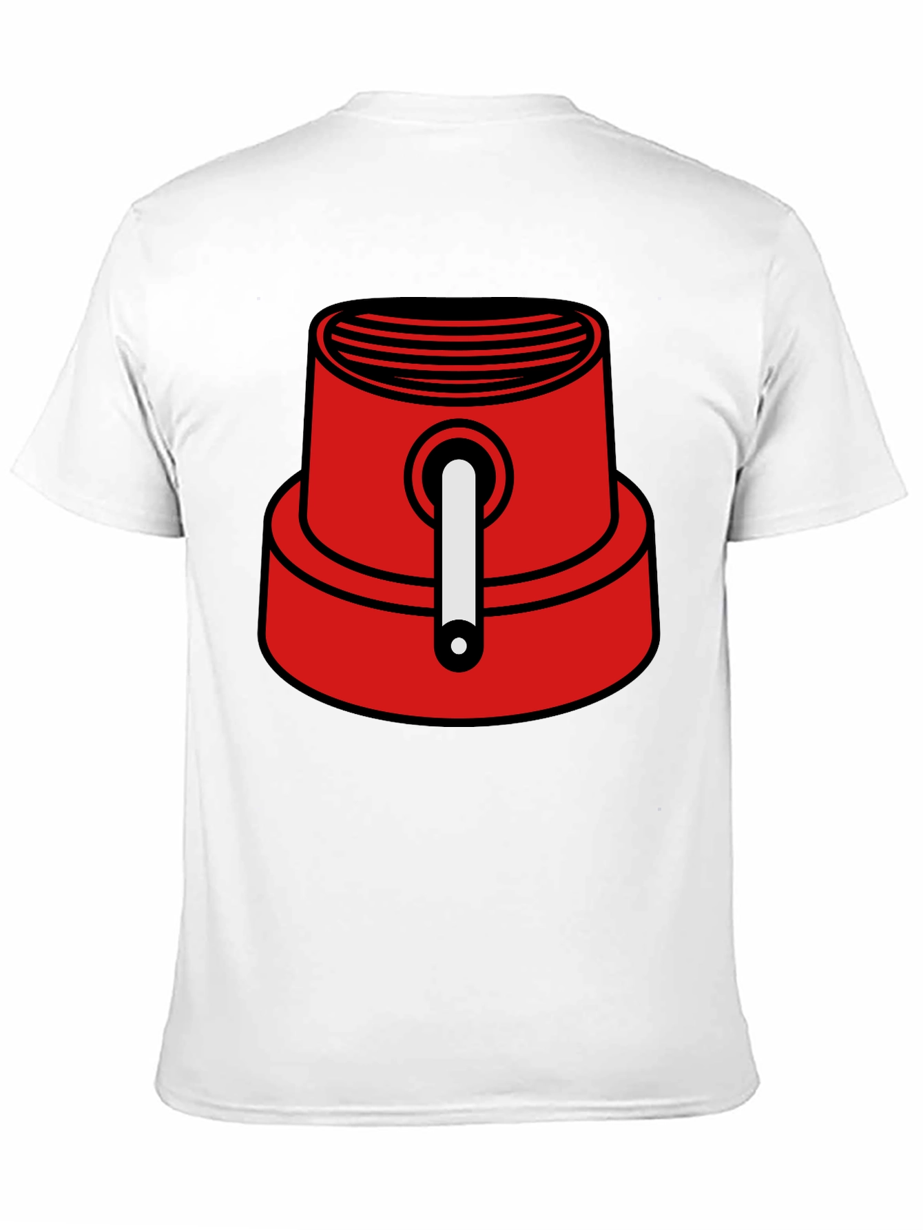 Red Spray Paint Cap Graphic Tee - Urban Style