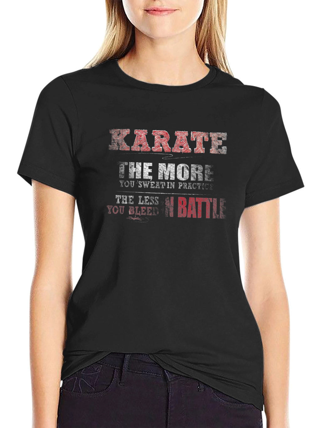Karate Practice Mens Black T-Shirt