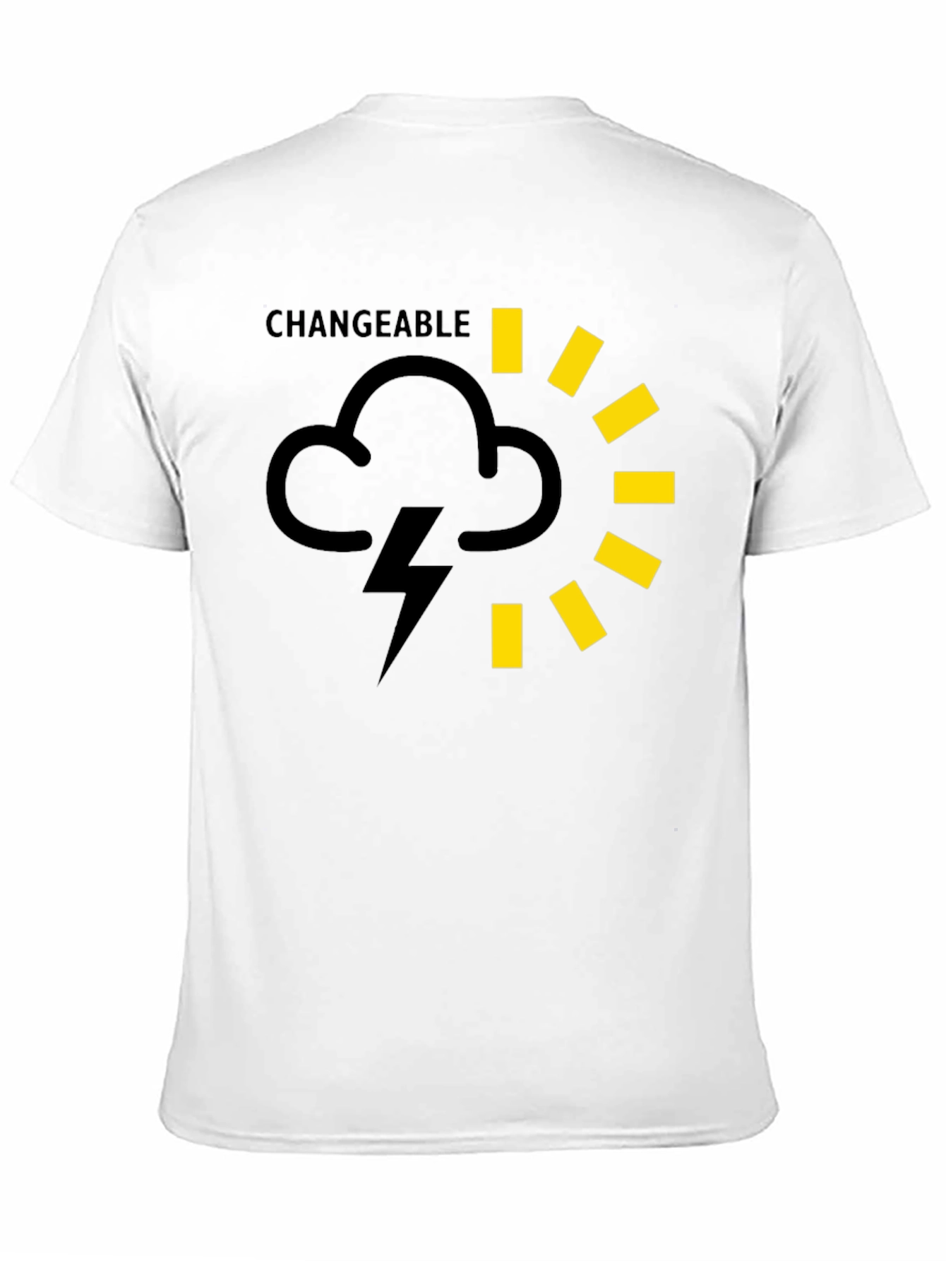 Changeable Weather Graphic Tee - Black Cotton T-Shirt