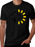 Changeable Weather Graphic Tee - Black Cotton T-Shirt