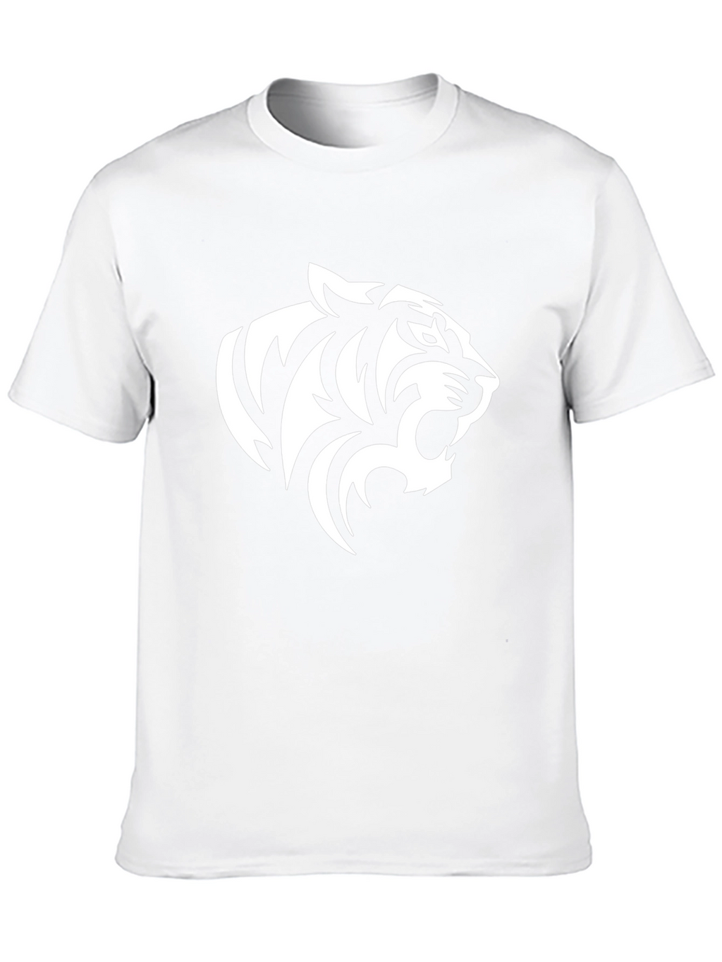 Bold Tiger Graphic Tee - Black Cotton Blend Shirt