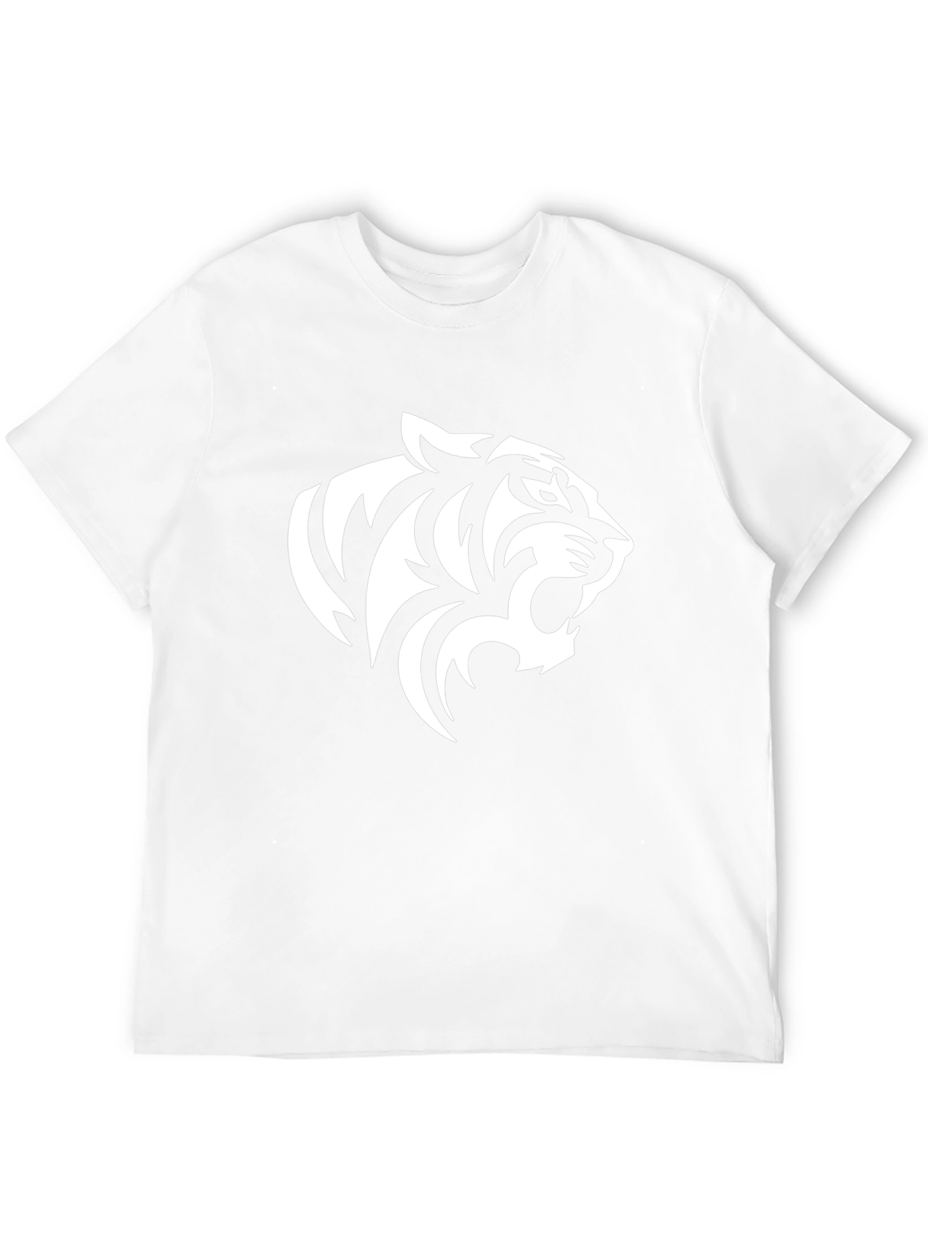 Bold Tiger Graphic Tee - Black Cotton Blend Shirt