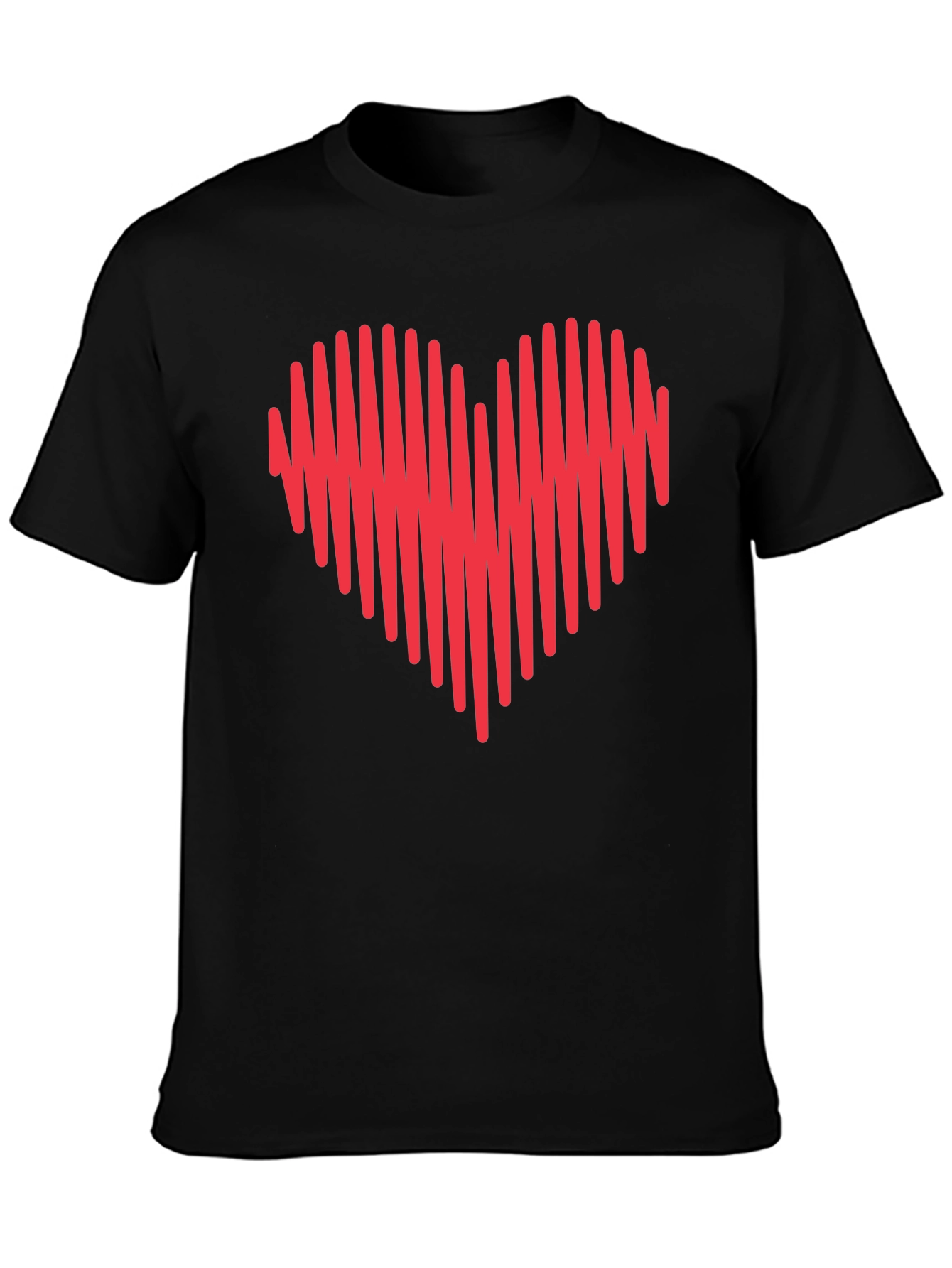 Heartbeat Heart Graphic Tee - Mens Crew Neck