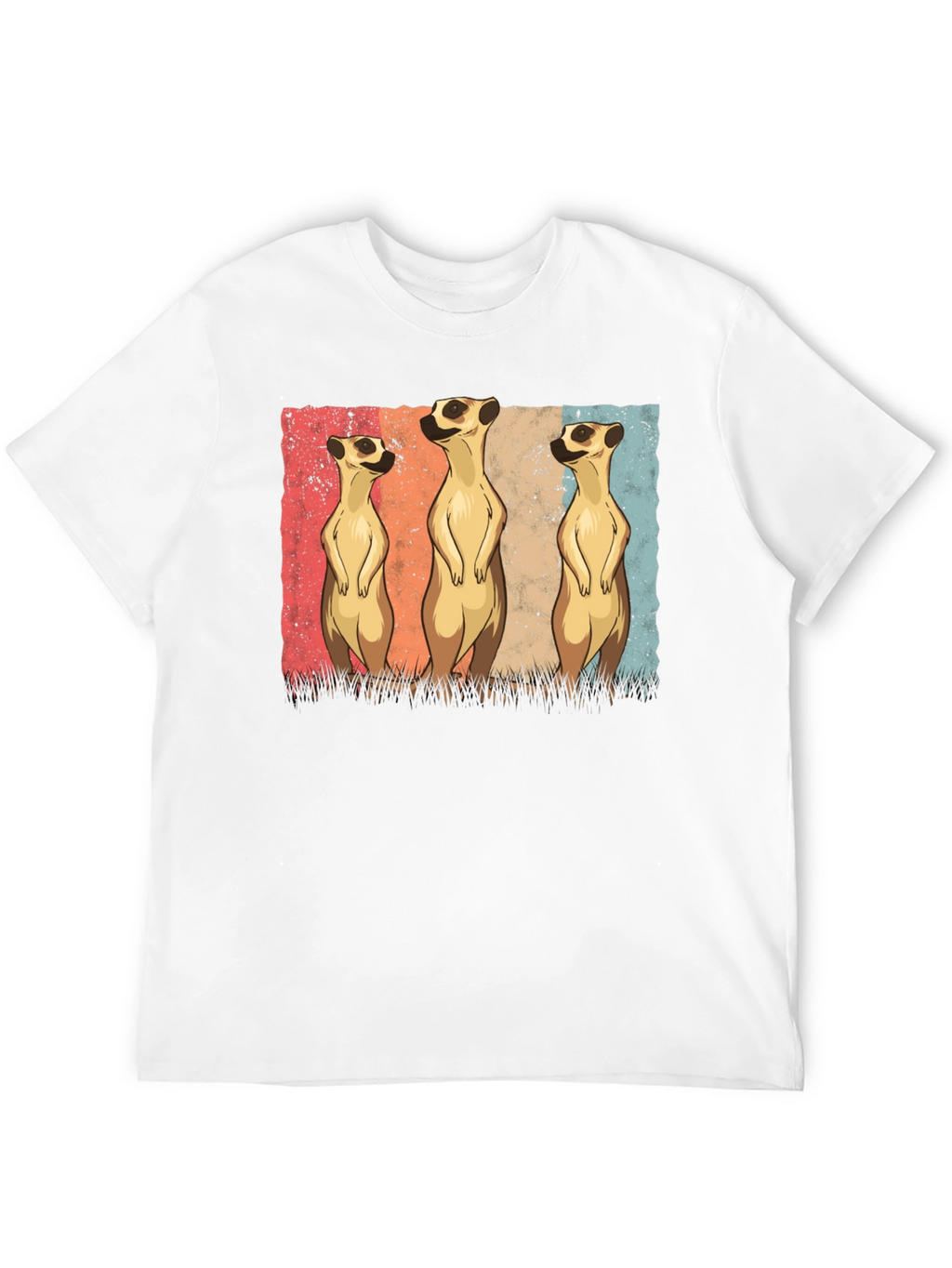 Meerkat Trio Graphic Tee - Mens Black T-Shirt