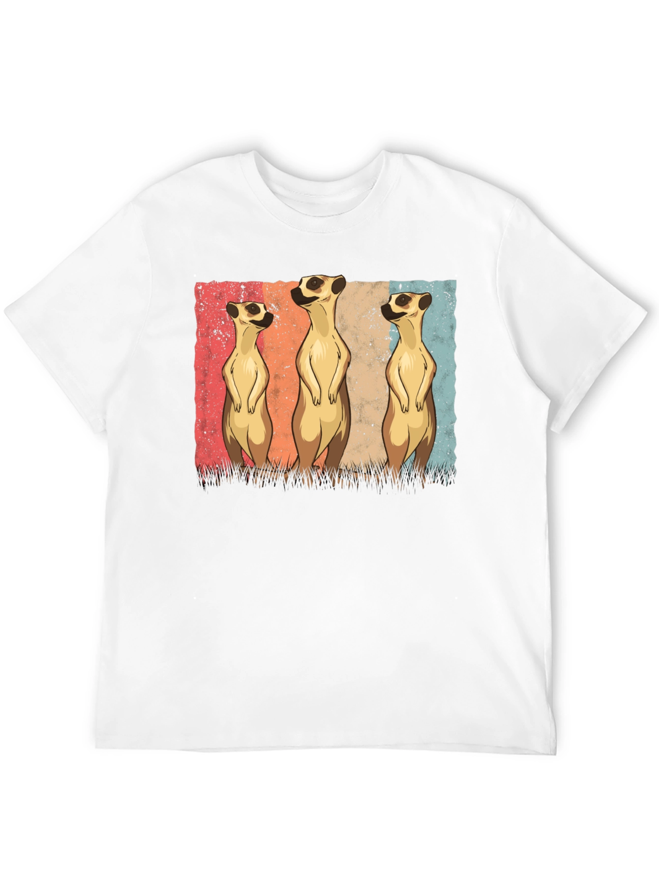Meerkat Trio Graphic Tee - Mens Black T-Shirt