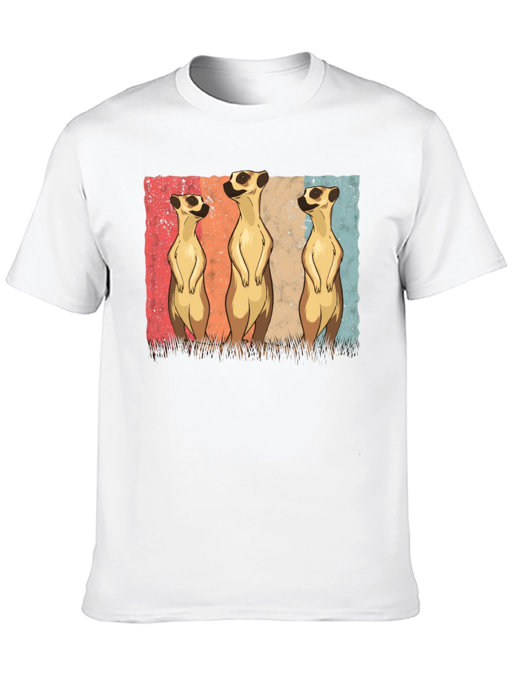 Meerkat Trio Graphic Tee - Mens Black T-Shirt
